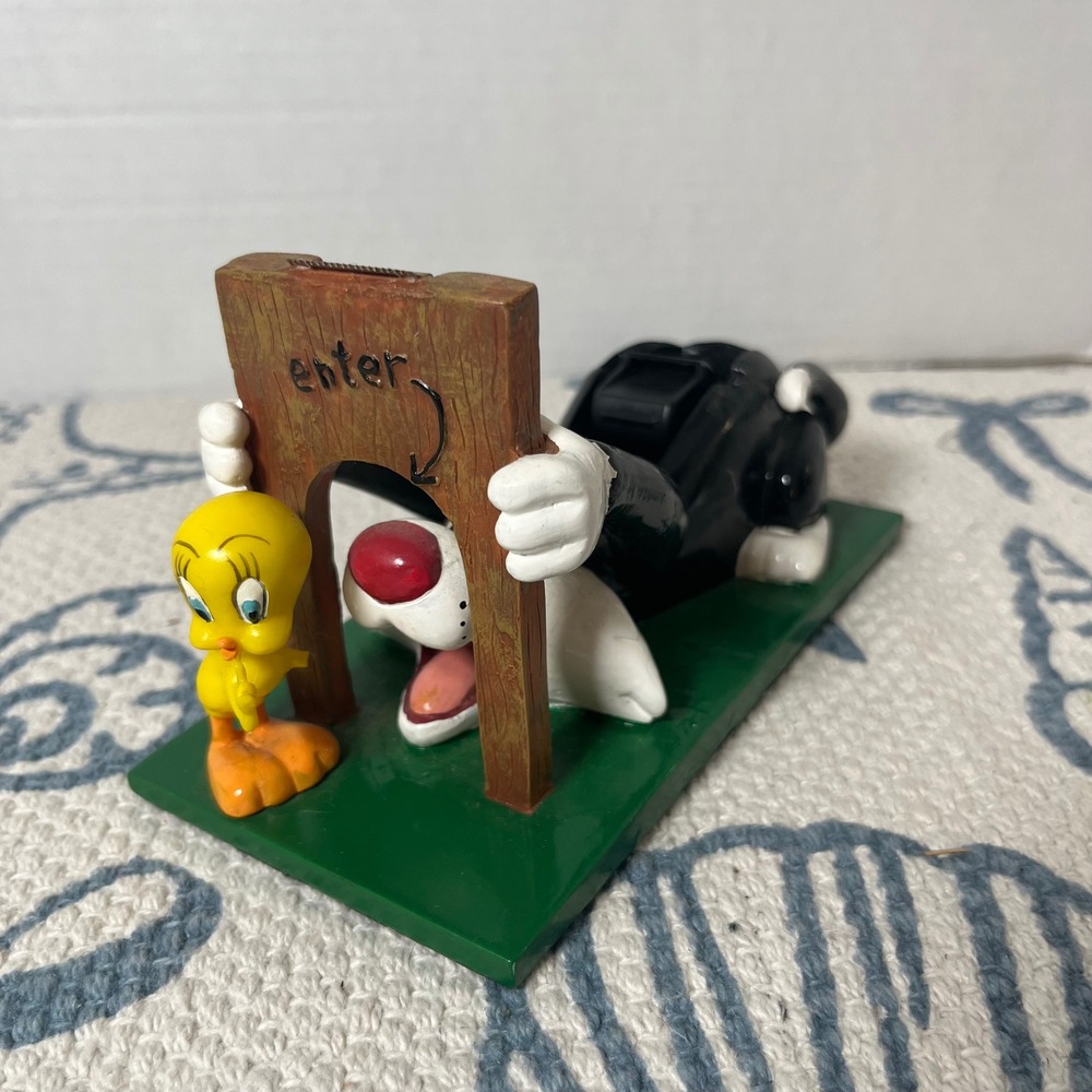 Vintage 1998 Warner Bros Looney Tunes Sylvester Tweety Tape Dispenser Stylus